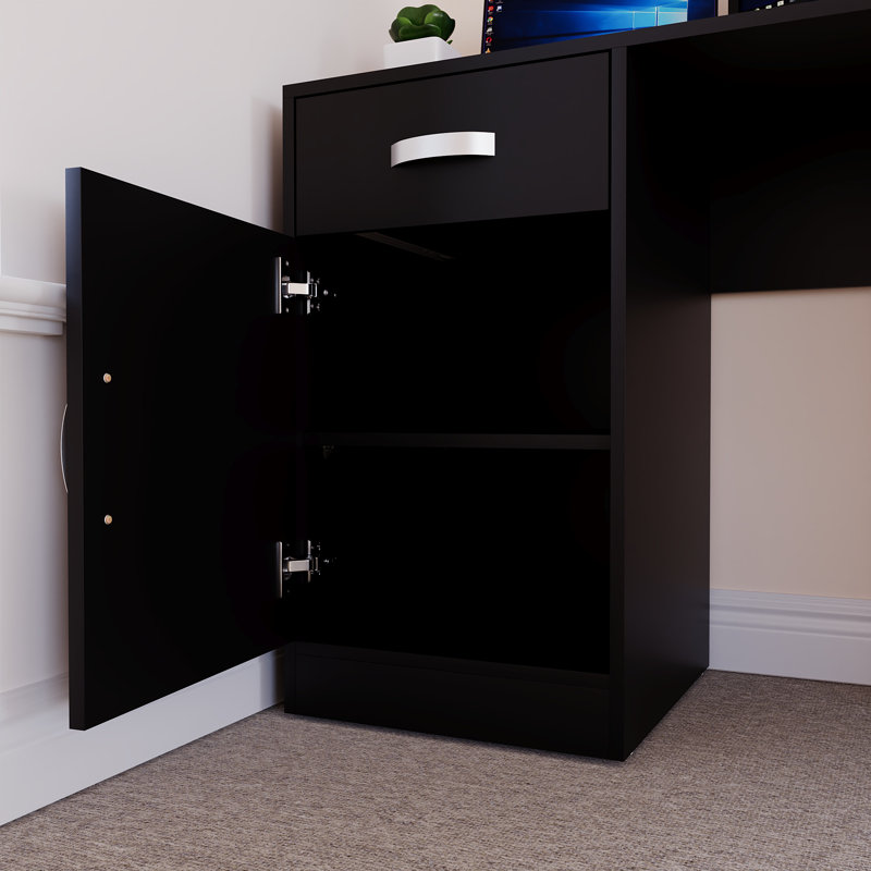 Muskoka Solid Wood Base Computer Desk, Black