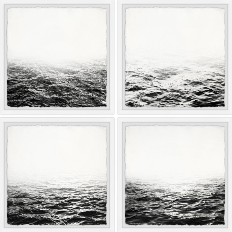 Unclear Horizon by Marmont Hill - 4 Piece Single Picture Frame Painting Set, 30cm H x 30cm W x 3.81cm D