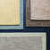 Crosshatch Looped/Hooked Wool Blue Area Rug