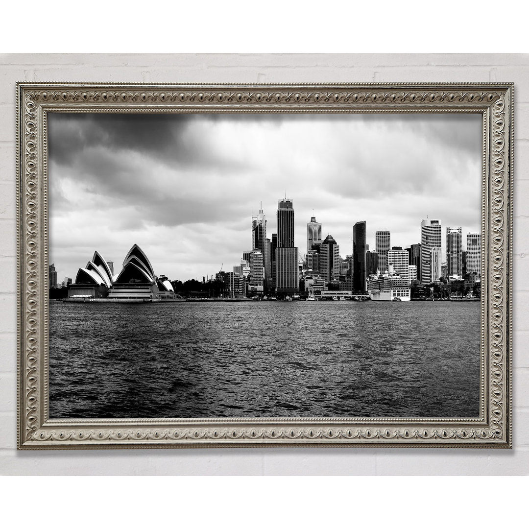 Australien Sydney River View B N W - Einzelne Bilderrahmen Kunstdrucke