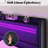Berneil Upholstered Queen Bed Frame with RGBW LED Lights Headboard & 4 Storage Drawers, Black-1685889823-1685889808