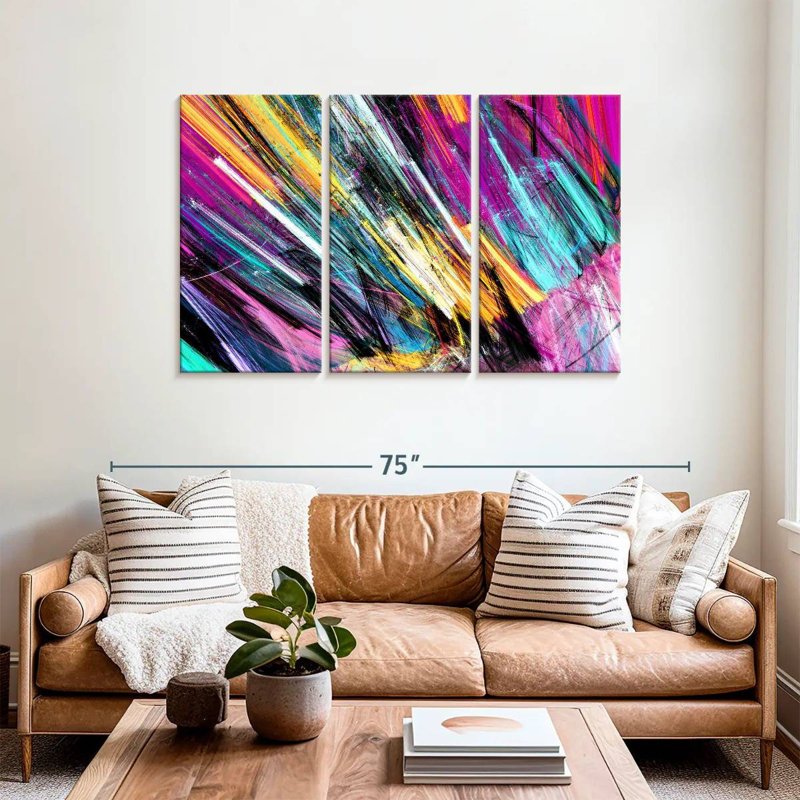 Avery Rainbow Abstract, 36" H x 57" W