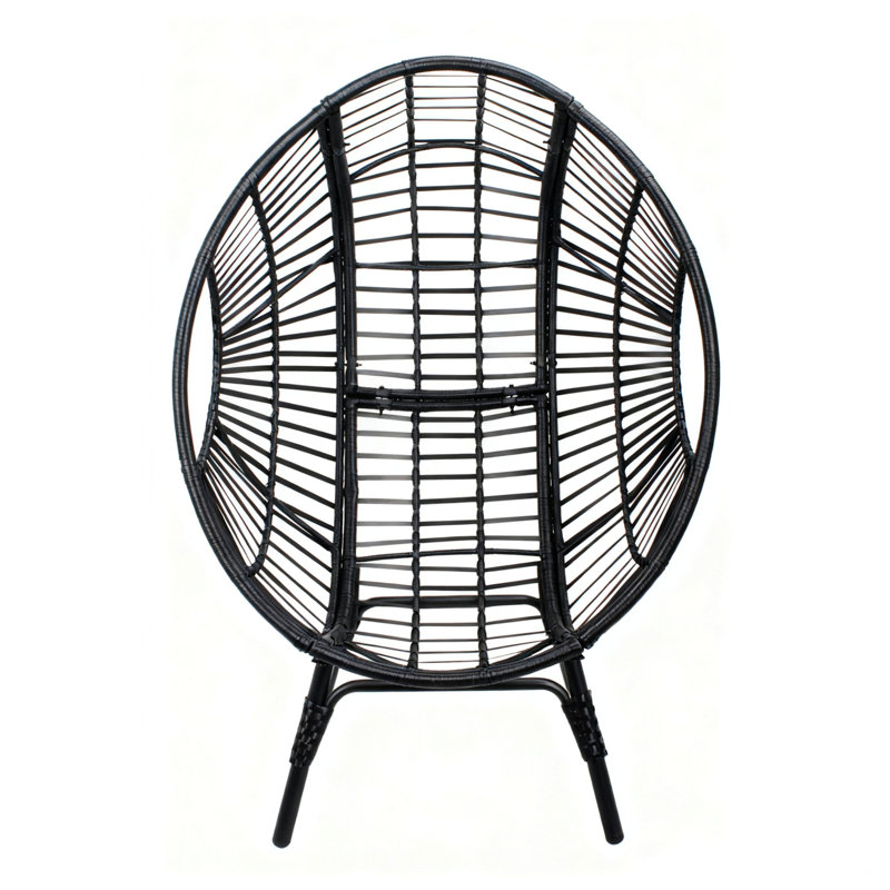 Fauteuil à œufs suspendu à dossier arqué pour l'intérieur et l'extérieur, Gris