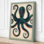 Geometric Octopus Coastal - Wrapped Canvas-326684923-326684924