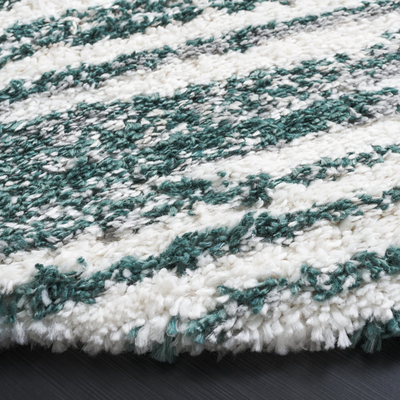 Tapis à poils longs Wawona, Rond 6 pi 7 po