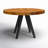 Carlo Acacia Round Solid Wood Base Dining Table-43647246-53252092