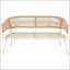Ensemble de meubles d'extérieur en corde 4 pièces avec table en bois d'acacia Boho
