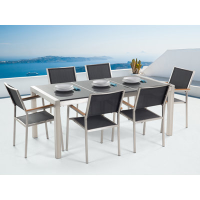 Korolevu 6 - Person Patio Dining Set with Rectangular Table