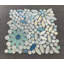 Carreau de mosaïque en verre à motif floral - tuile décorative murale et dosseret