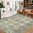 Oriental Machine Washable Rug with Rubber Backing for Living Room Durable Vintage Floor Carpet Easy-Cleaning Rug-1076614019