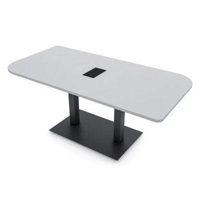 Table de conférence Ogren Duo avec double base en métal | Unité électrique