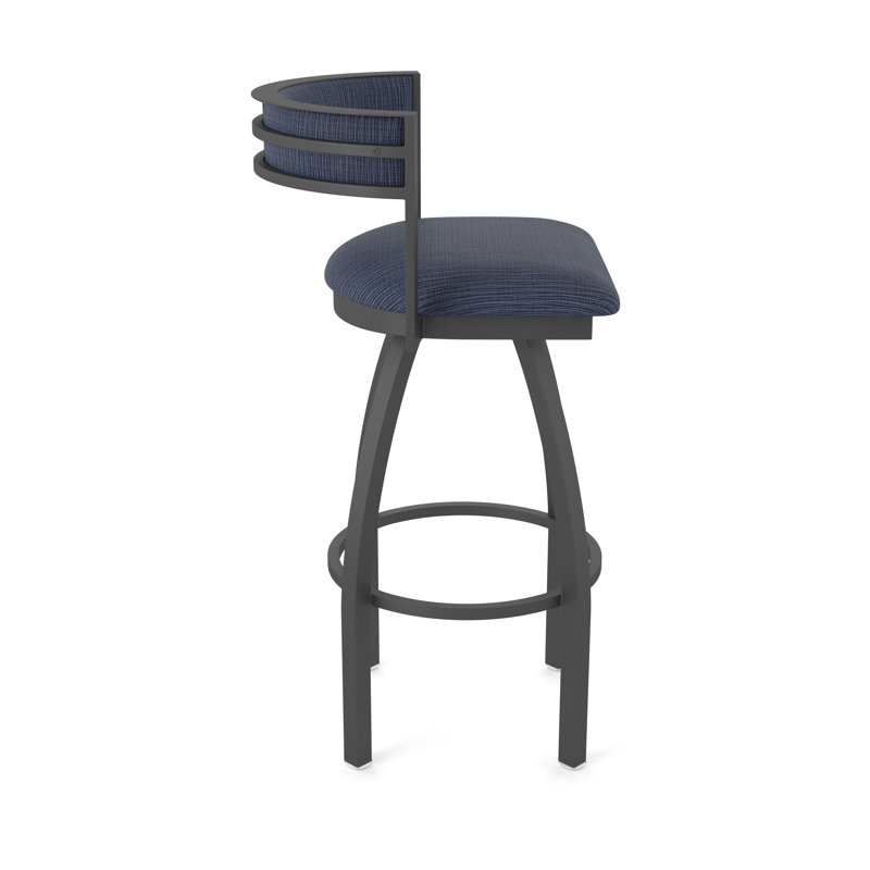 Tabouret Artémis, Étain, Tabouret de bar (siège d'une hauteur de 36 po), Tissu - ancre graphique