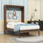 Lit escamotable en bois avec bureau-865107394