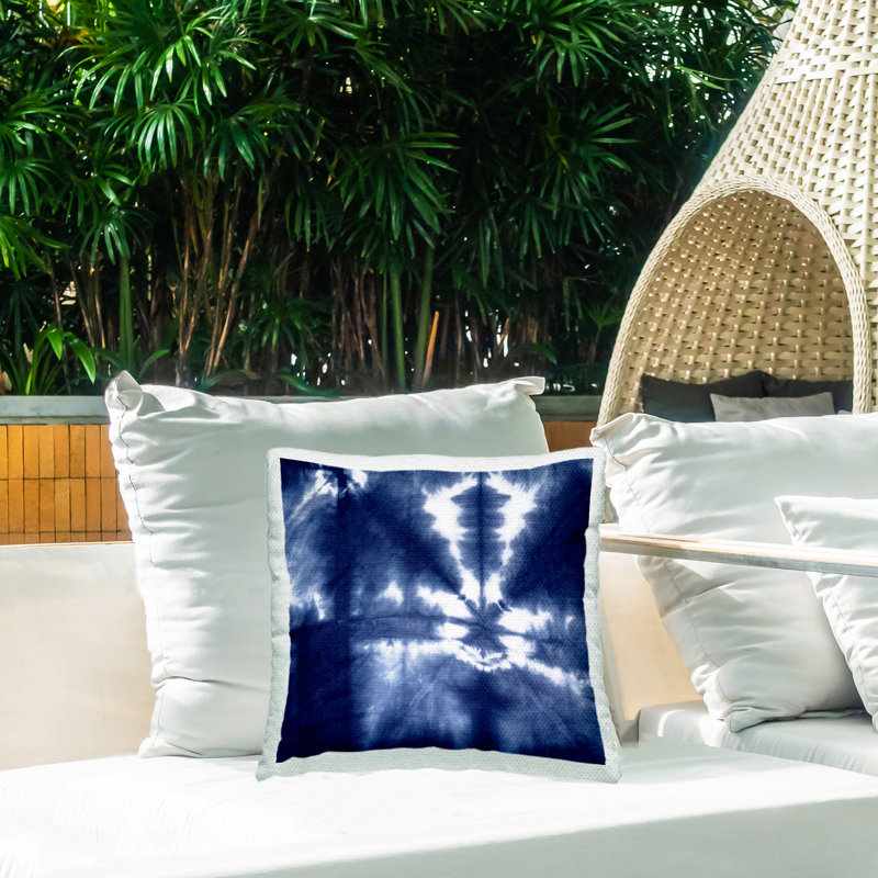 Coussin d'extérieur Vivid Blue Tie Dye