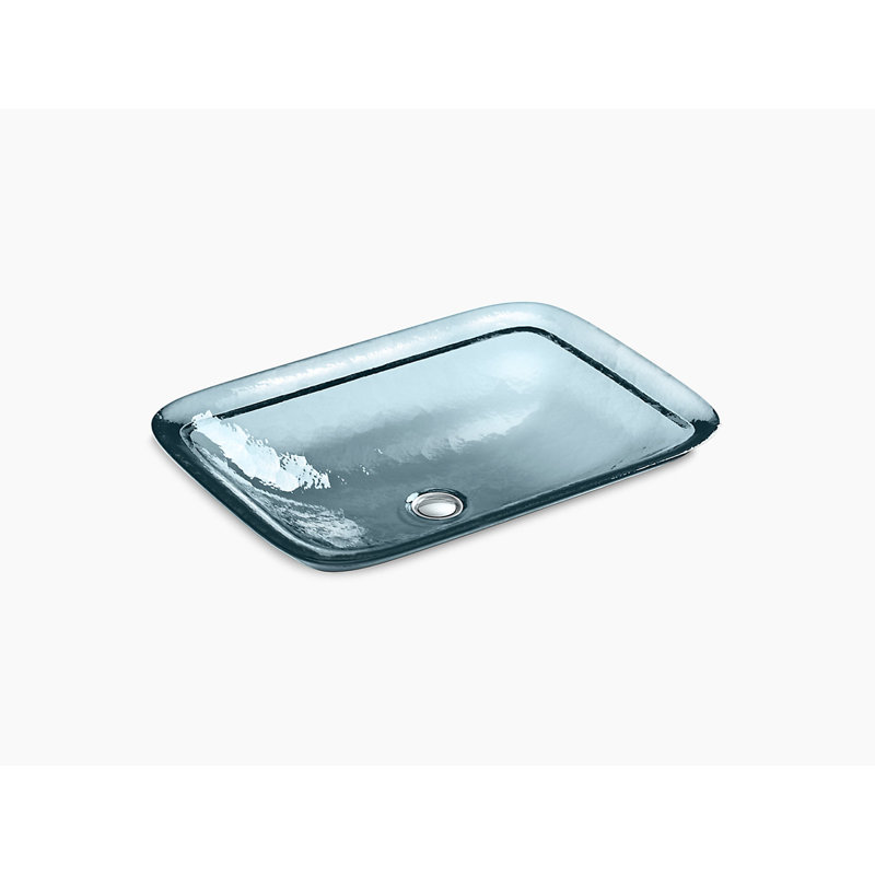 Kohler Inia, Artist Editions Rectangle Glass Wading Pool Bathroom Sink, Translucent Dusk