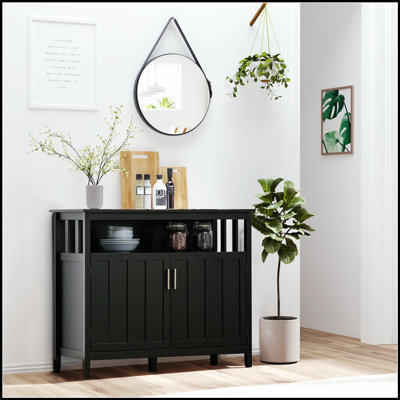 Buffet élégant et fonctionnel avec tablettes réglables pour le hall d'entrée et le rangement du salon