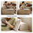 40.55"Cream Microfiber Modular Storage Single Convertible Sofabed Couch