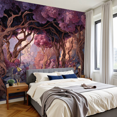 Peel and Stick Wallpaper Fairytale Vine Archway Cobblestone Path Wall Murals 100"H x 144"W Removable PVC Wall Paper Self-Adhesive Wall Decor for Bedroom Living Room Home Office