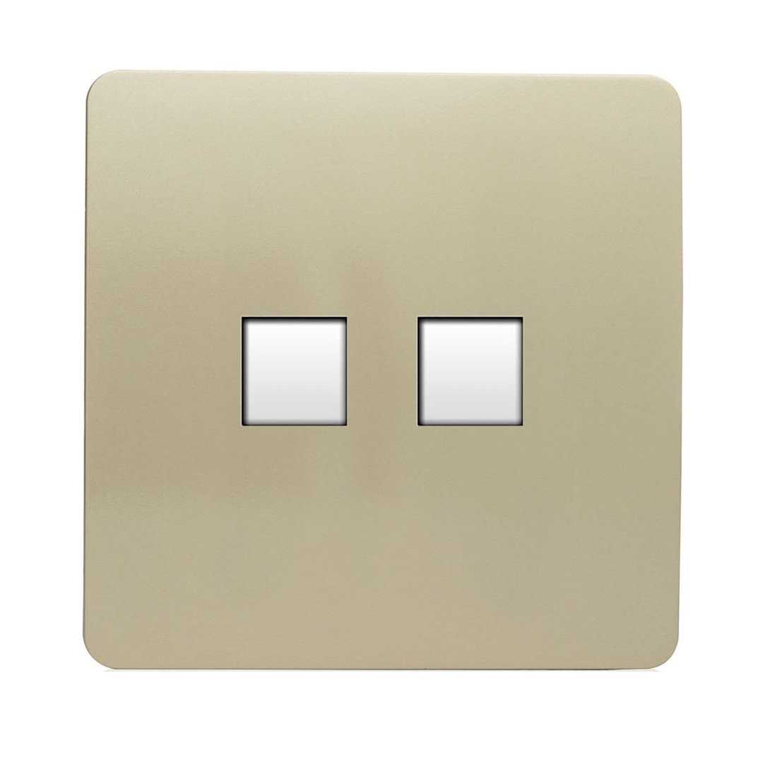 Amdanda Trendi Switch 2 Gang RJ45 Cat 5e PC Ethernet Socket