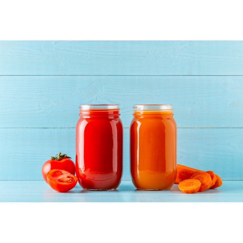 Smoothies In A Jar - Wrapped Canvas Print, 30cm H x 46cm W x 3.8cm D