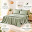 Ensemble de draps 6 pièces en microfibre brossée avec poche profonde de 14 po, vert sauge