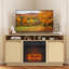 Meuble télé 47 po pour téléviseur de 55 po ou moins avec insert électrique 18 po et console de rangement compacte avec meuble de rangement-133280244
