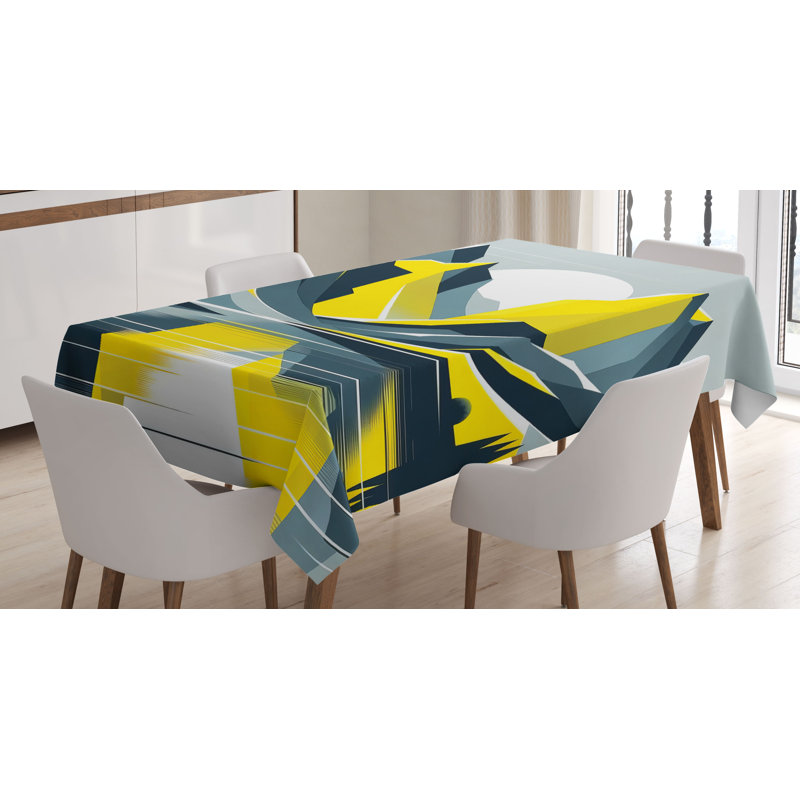 Latrecia Rectangle No Pattern Microfiber Tablecloth, 84" Rectangle