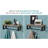 Wall Shelf with Towel Bar and Adjustable Hooks