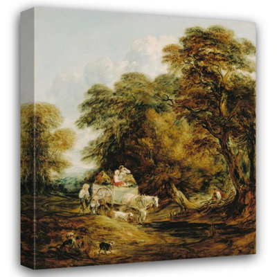 "The Market Cart" by  Thomas Gainsborough - Gallery Wrap Canvas Wall Art