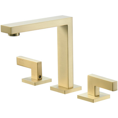 8 po Robinet de salle de bain à poignée double avec drain escamotable noir mat