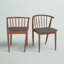 Chaise avec accoudoirs gris / brun Guimond