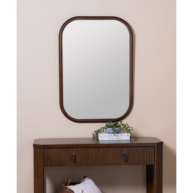 Rectangle Solid Wood Wall Mirror