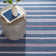 Camden Striped Handmade Flatweave Cotton Area Rug in Blue/Red