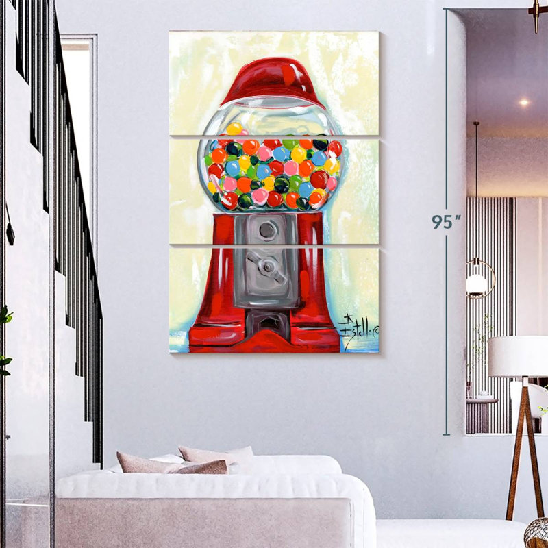 Yarlin Bubblegum Machine, 74" H x 48" W