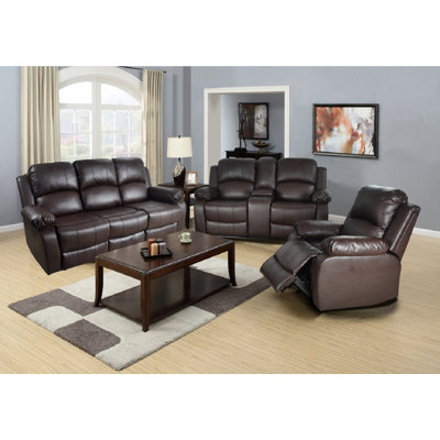 3 - Piece Faux Leather Living Room Set