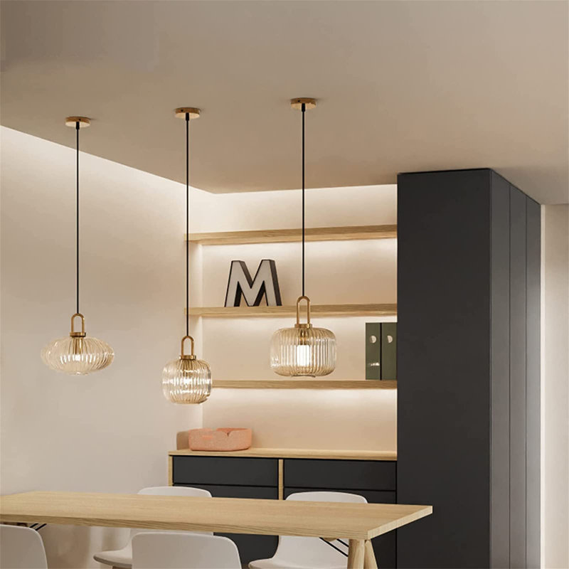 1 - Light Brushed Bronze Single Pendant