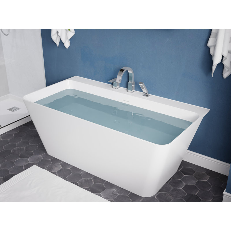 59'' x 30.31'' Freestanding Soaking Acrylic Bathtub