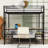 Full Over Twin Metal Bunk Bed With Charging Station, Desk And Storage Shelves-298086085