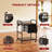 3 Tier Heavy Duty Printer Stand with Storage, Computer Tower Stand with Industrial Wheels & Drawer, Large Mobile Printer Table for Home Office Organization (Brown)-596775561