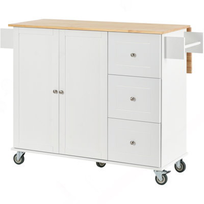 Solid Wood Top Kitchen Island