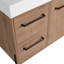 Meuble-lavabo autoportant 48 po avec lavabo en résine blanche et porte d'armoire à fermeture douce et 4 tiroirs (KD-PACKING)