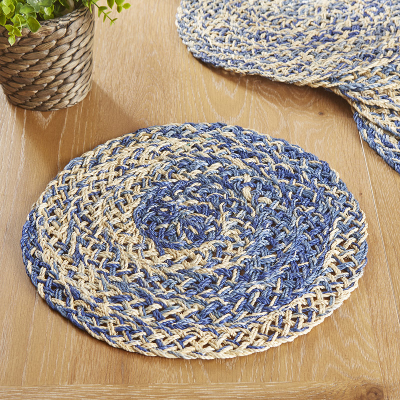 Ensemble de napperons 6 pièces Blakely, bleu