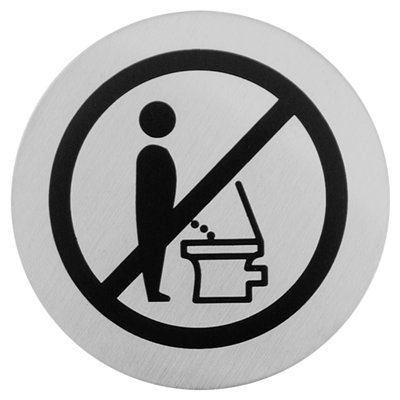 Sula Do Not Pee Sign in Brushed