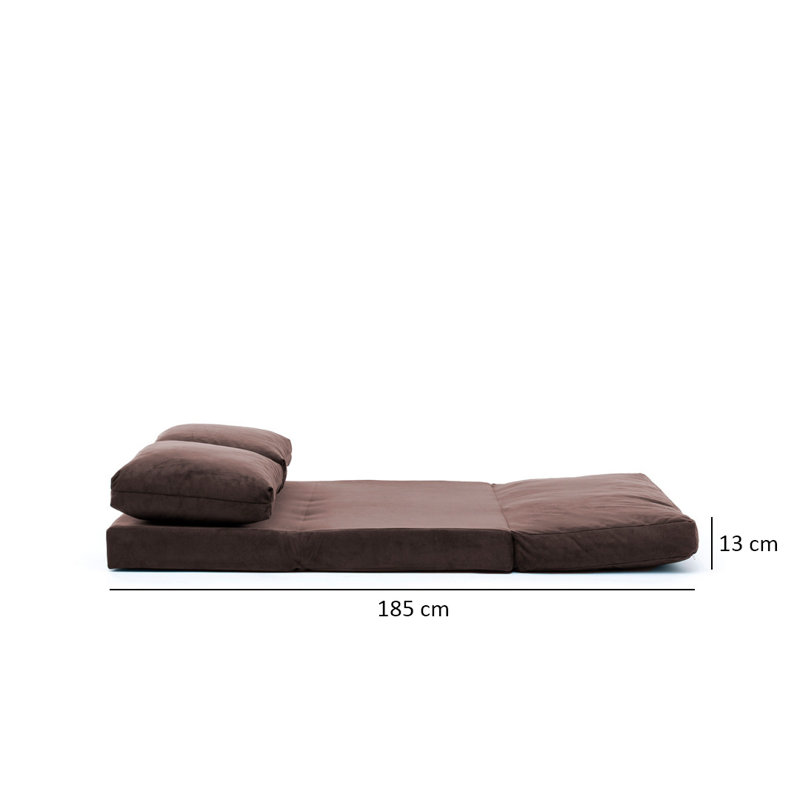 Clarington 72.8" Wide Convertible Sofa, Brown 100% Polyester