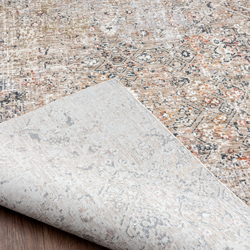 2 Geometric Area Rug in Beige, Rectangle 9'6" x 13'