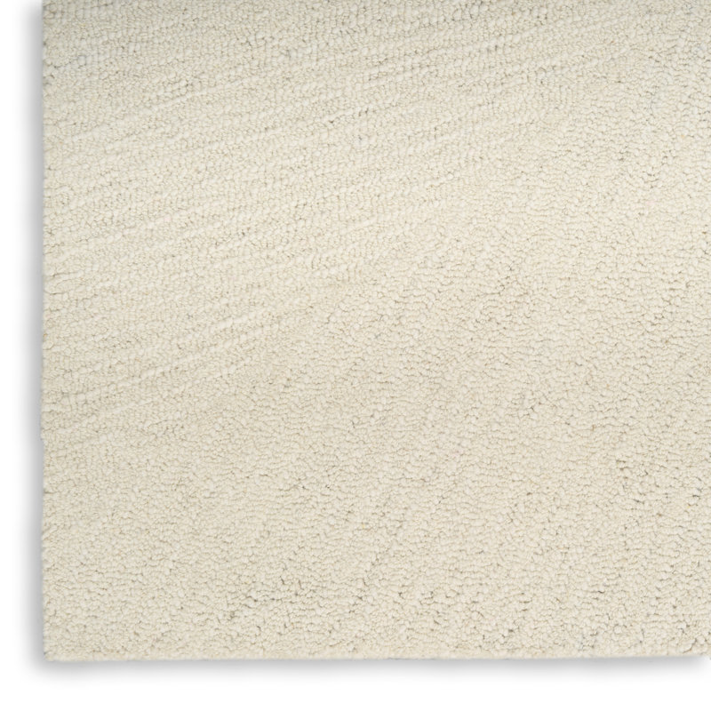 Pure Angles Outdoor Hand Tufted Abstract Area Rug in Ivory/Cream, Rectangle 8'6" x 11'6"