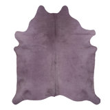 Cowhide Area Rug in Lavender