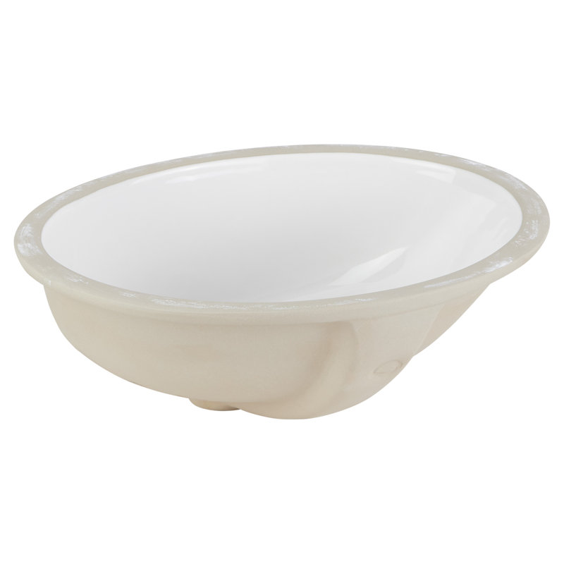 Lavabo de salle de bain ovale encastré en porcelaine 15 po Mangrove