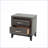 Rustic Grey Oak 2-Drawer Nightstand Bedroom Side Table