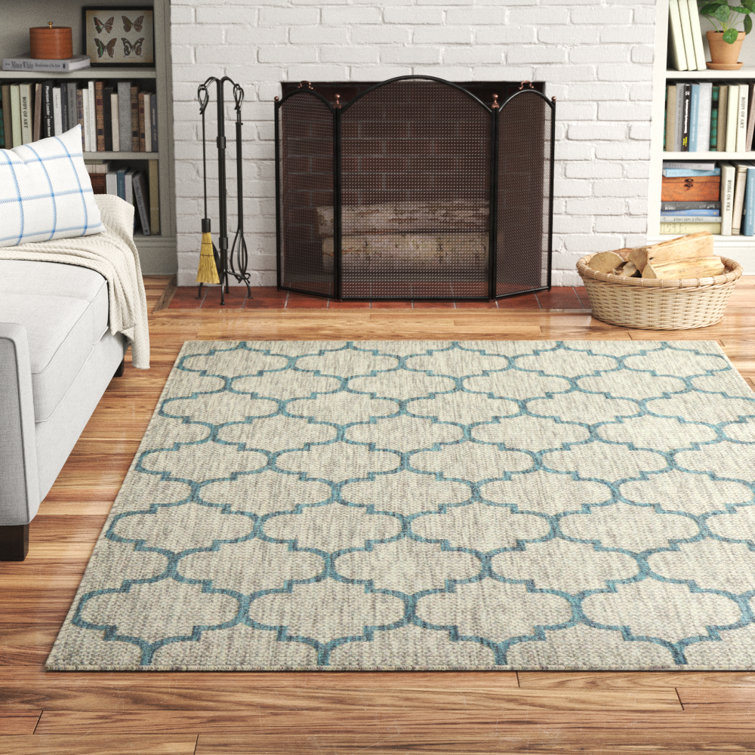 Tapis gris à motif géométrique Bethany-Mai